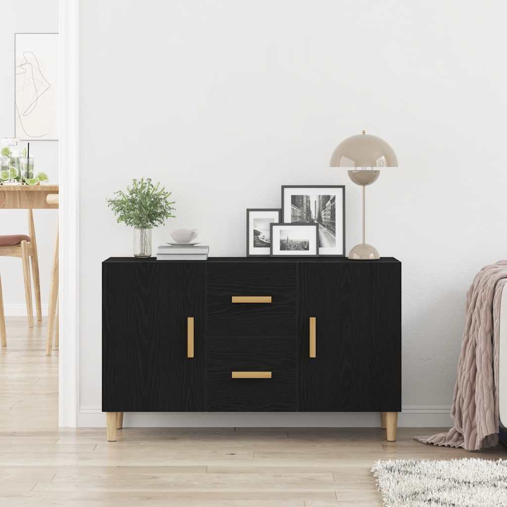 Wooden Sideboard 100cm Wide With 2 Doors 2 Drawers - Vantage Home