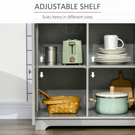 Wooden Sideboard 101cm Wide With 3 Doors And 3 Drawers - Velmora