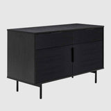 Wooden Sideboard 110cm Wide With 2 Doors And 2 Drawers - Hura