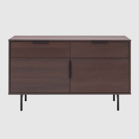 Wooden Sideboard 110cm Wide With 2 Doors And 2 Drawers - Hura