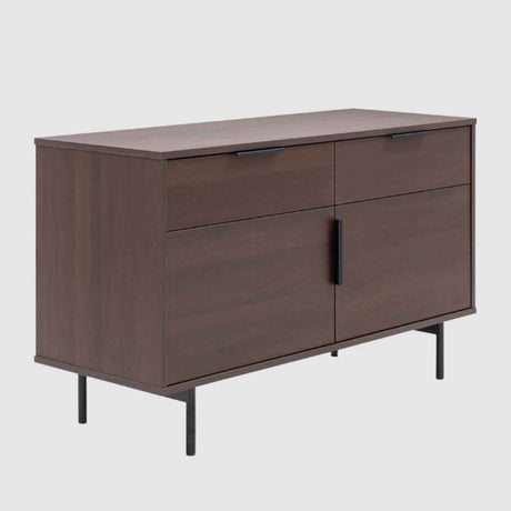 Wooden Sideboard 110cm Wide With 2 Doors And 2 Drawers - Hura