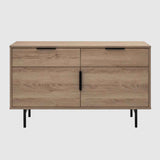 Wooden Sideboard 110cm Wide With 2 Doors And 2 Drawers - Hura