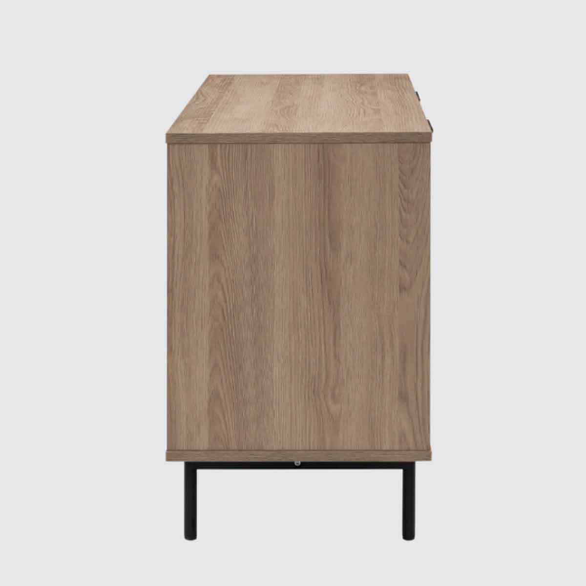 Wooden Sideboard 110cm Wide With 2 Doors And 2 Drawers - Hura