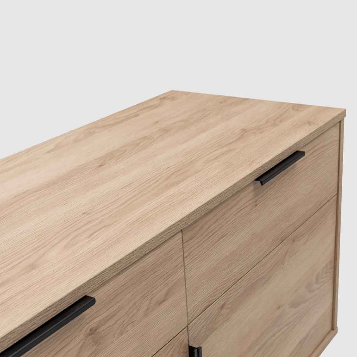 Wooden Sideboard 110cm Wide With 2 Doors And 2 Drawers - Hura