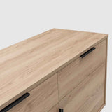 Wooden Sideboard 110cm Wide With 2 Doors And 2 Drawers - Hura