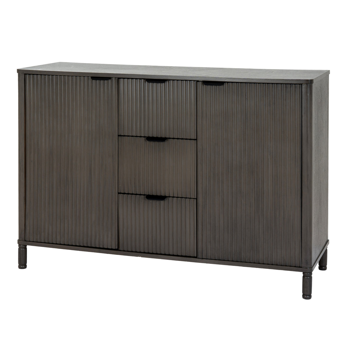 Wooden Sideboard 115cm Wide With 2 Doors And 3 Drawers - Reed