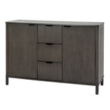 Wooden Sideboard 115cm Wide With 2 Doors And 3 Drawers - Reed