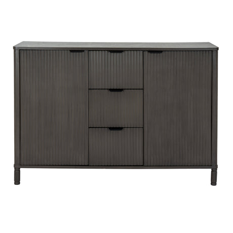 Wooden Sideboard 115cm Wide With 2 Doors And 3 Drawers - Reed