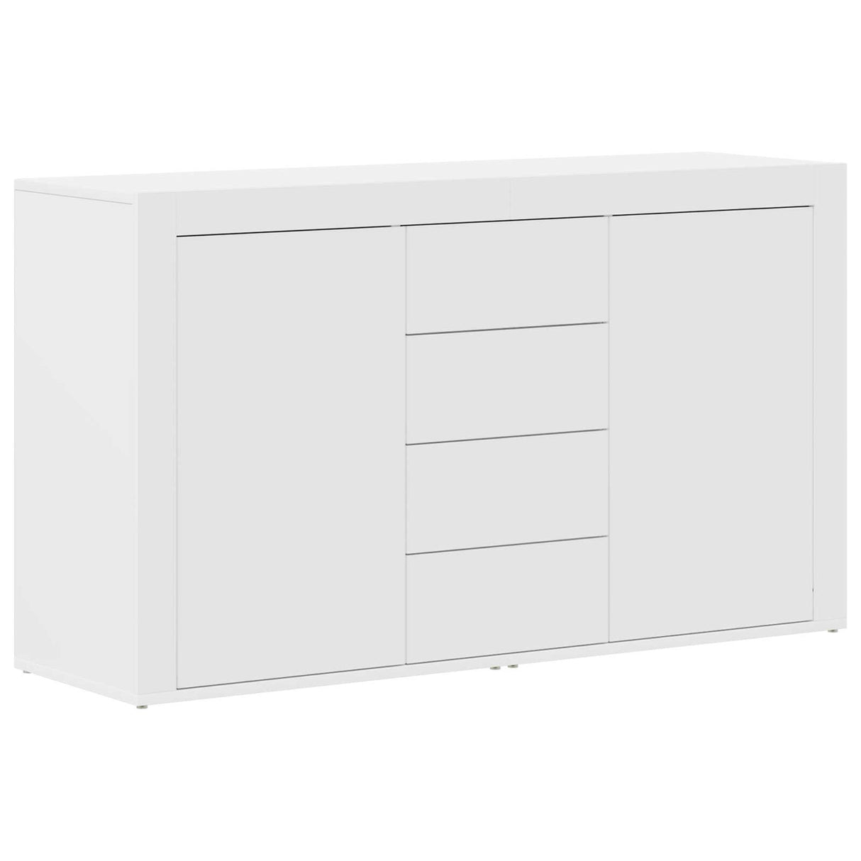 Wooden Sideboard 120cm Wide With 2 Doors 4 Drawers - Vantage Home