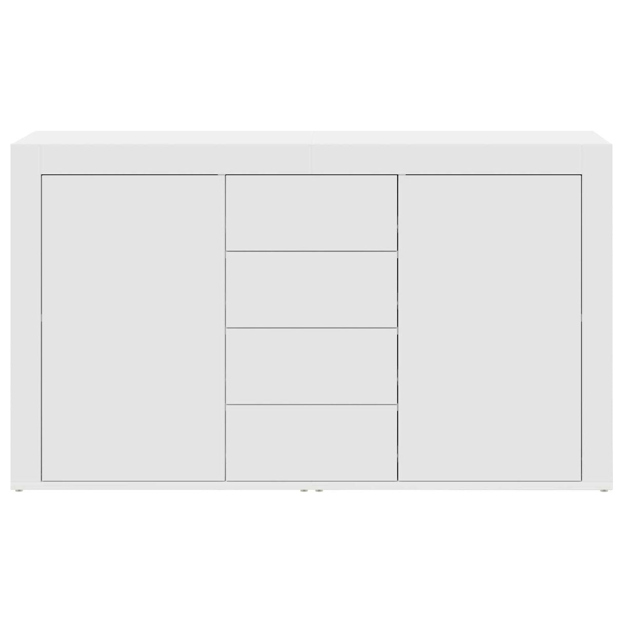 Wooden Sideboard 120cm Wide With 2 Doors 4 Drawers - Vantage Home