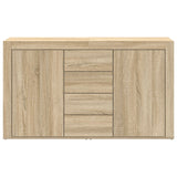 Wooden Sideboard 120cm Wide With 2 Doors 4 Drawers - Vantage Home