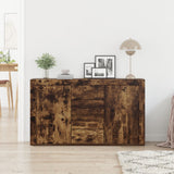 Wooden Sideboard 120cm Wide With 2 Doors 4 Drawers - Vantage Home