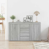 Wooden Sideboard 120cm Wide With 2 Doors 4 Drawers - Vantage Home