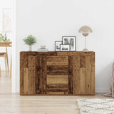 Wooden Sideboard 120cm Wide With 2 Doors 4 Drawers - Vantage Home