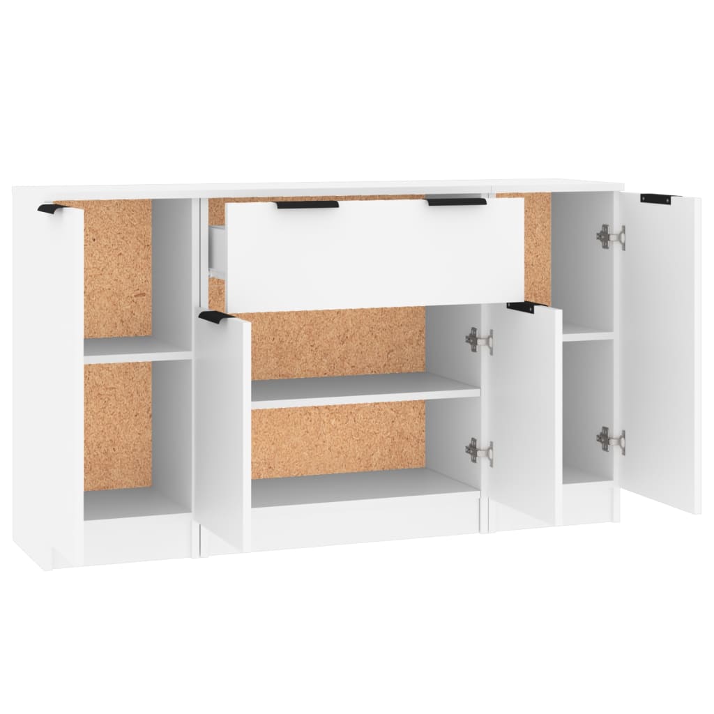 Wooden Sideboard 120cm Wide With 4 Doors And 1 Drawer - Vantage Home