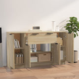 Wooden Sideboard 120cm Wide With 4 Doors And 1 Drawer - Vantage Home