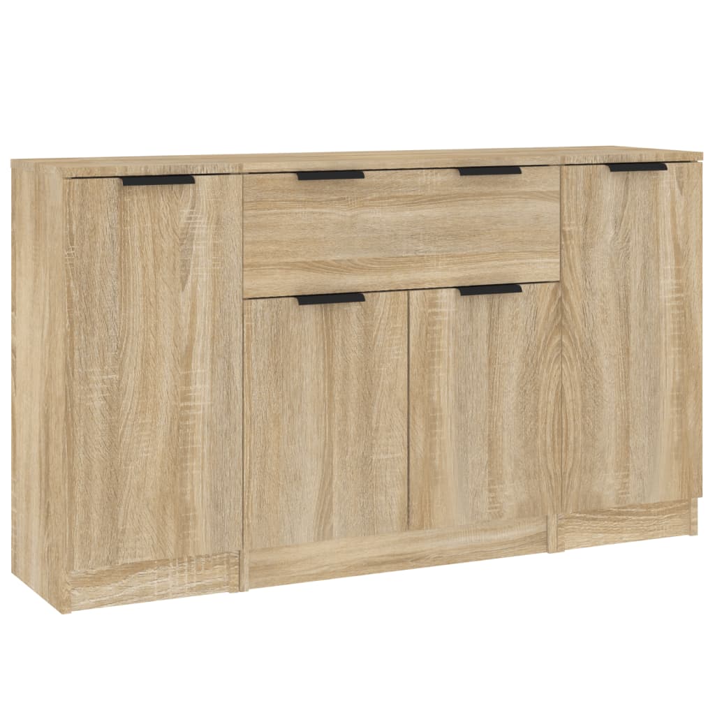 Wooden Sideboard 120cm Wide With 4 Doors And 1 Drawer - Vantage Home