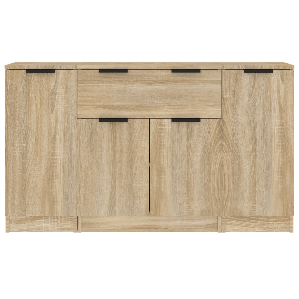 Wooden Sideboard 120cm Wide With 4 Doors And 1 Drawer - Vantage Home