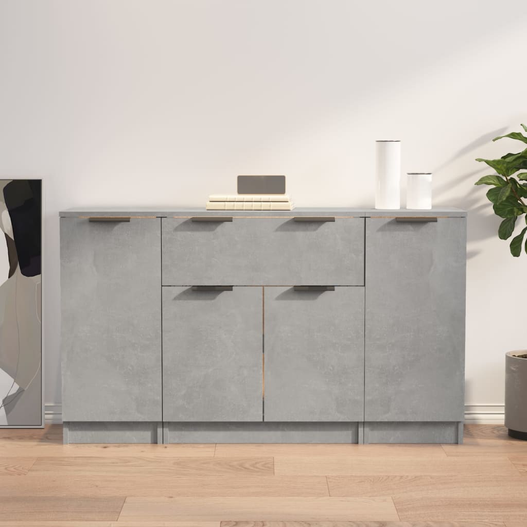 Wooden Sideboard 120cm Wide With 4 Doors And 1 Drawer - Vantage Home