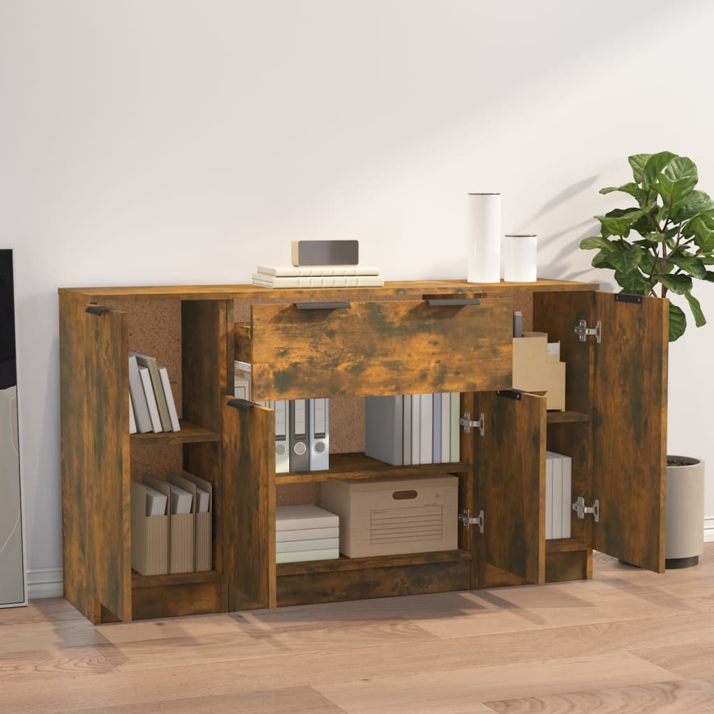 Wooden Sideboard 120cm Wide With 4 Doors And 1 Drawer - Vantage Home