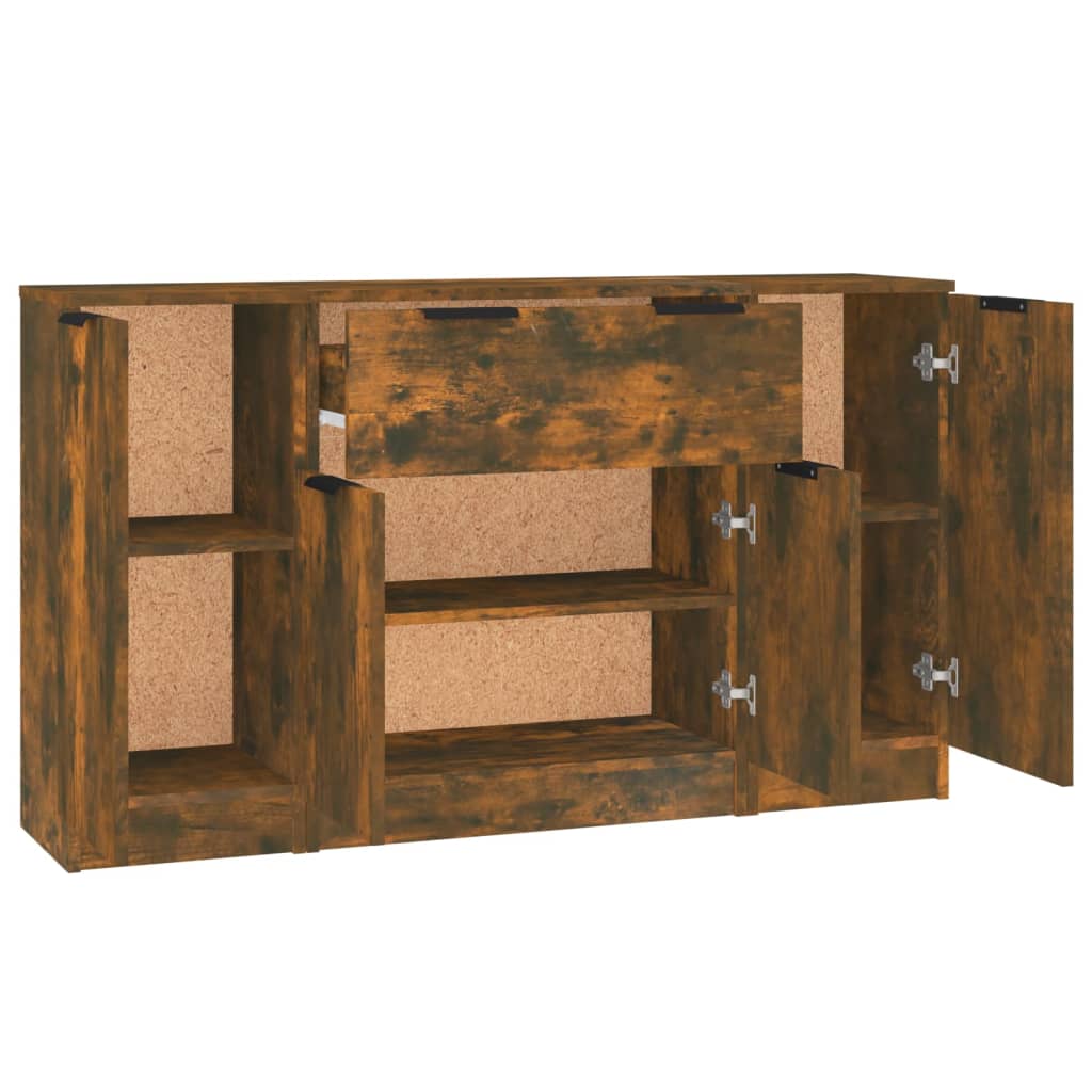 Wooden Sideboard 120cm Wide With 4 Doors And 1 Drawer - Vantage Home