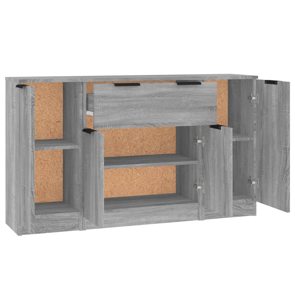 Wooden Sideboard 120cm Wide With 4 Doors And 1 Drawer - Vantage Home