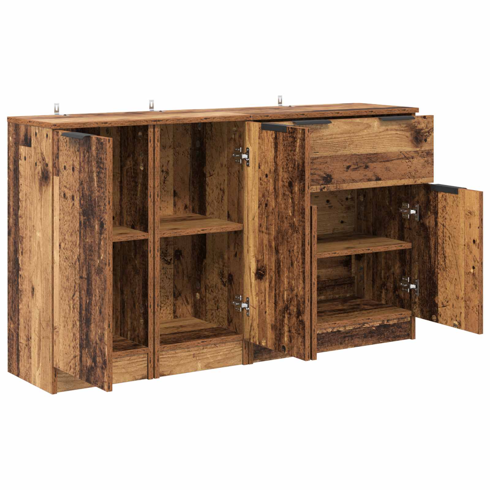 Wooden Sideboard 120cm Wide With 4 Doors And 1 Drawer - Vantage Home