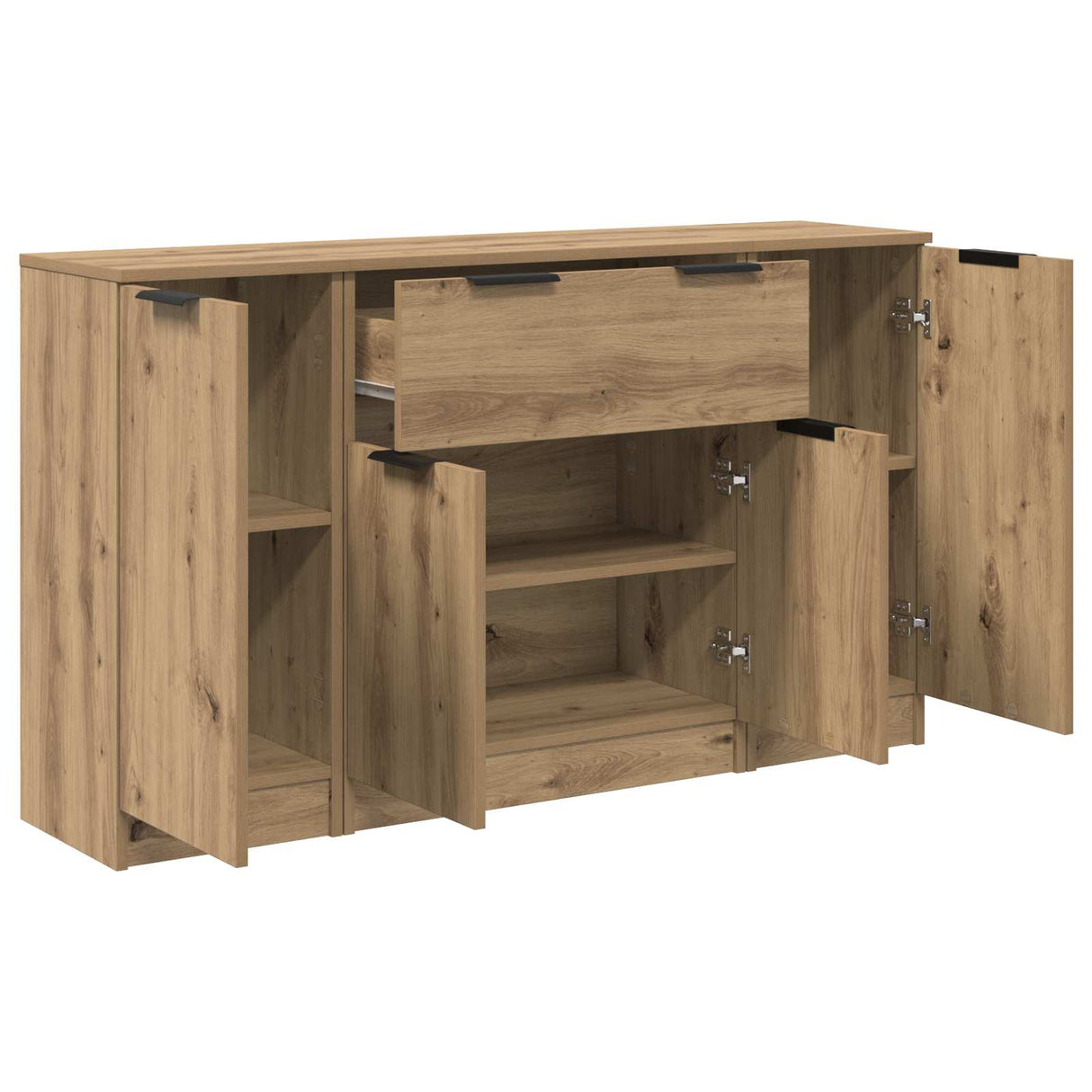 Wooden Sideboard 120cm Wide With 4 Doors And 1 Drawer - Vantage Home