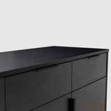Wooden Sideboard 140cm Wide With 3 Doors And 2 Drawers - Hura