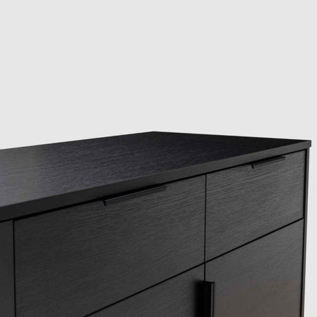 Wooden Sideboard 140cm Wide With 3 Doors And 2 Drawers - Hura