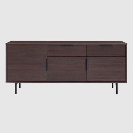 Wooden Sideboard 140cm Wide With 3 Doors And 2 Drawers - Hura