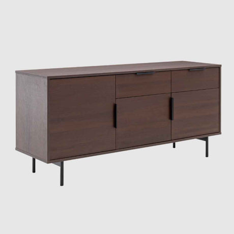 Wooden Sideboard 140cm Wide With 3 Doors And 2 Drawers - Hura