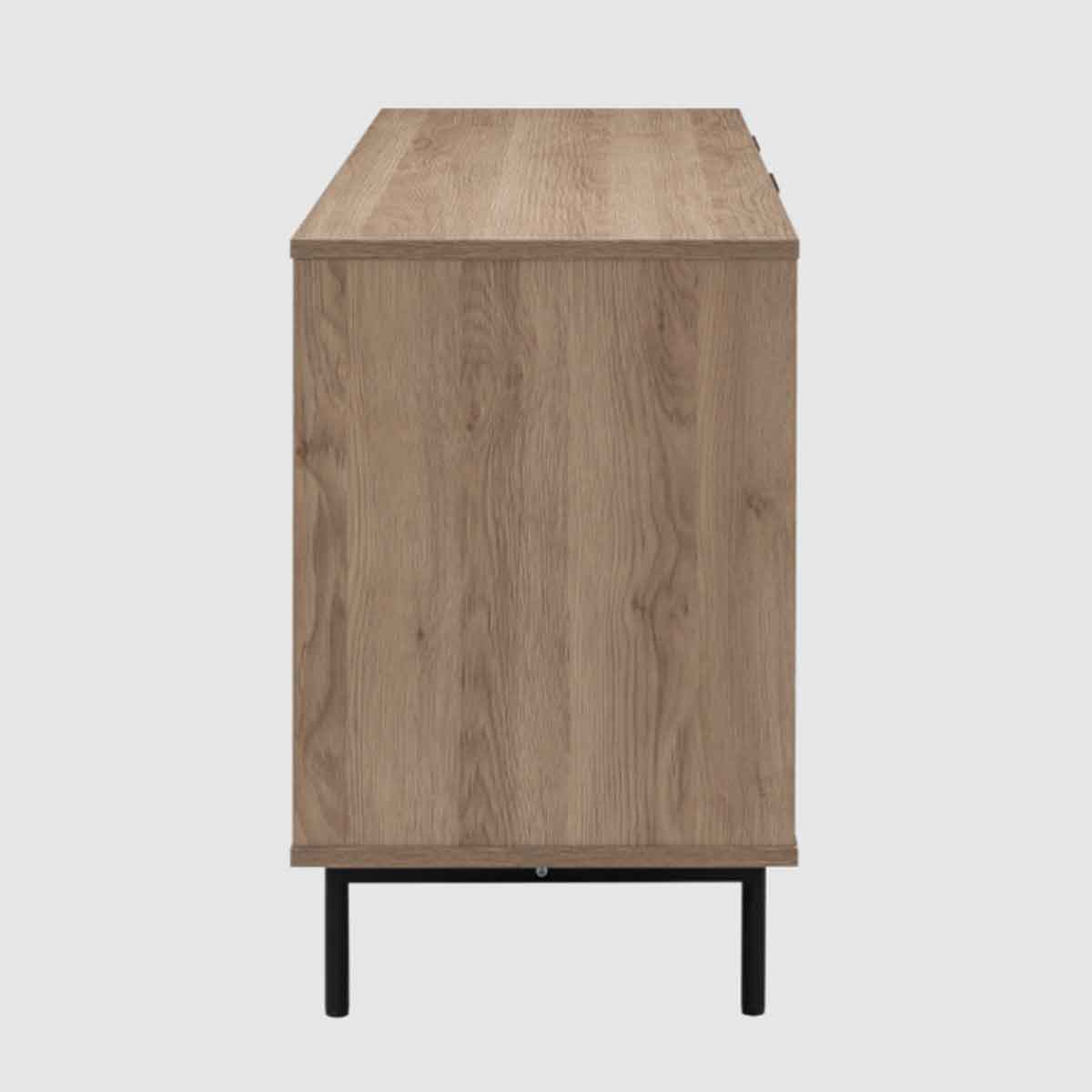 Wooden Sideboard 140cm Wide With 3 Doors And 2 Drawers - Hura