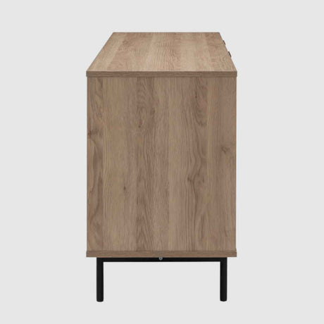 Wooden Sideboard 140cm Wide With 3 Doors And 2 Drawers - Hura