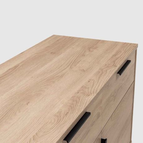 Wooden Sideboard 140cm Wide With 3 Doors And 2 Drawers - Hura