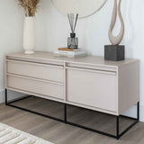 Wooden Sideboard 150cm Wide With 3 Drawers - Albion