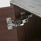 Wooden Sideboard 150cm Wide With Marble Effect Glass Top And 3 Doors - Willow