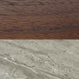 Wooden Sideboard 150cm Wide With Marble Effect Glass Top And 3 Doors - Willow
