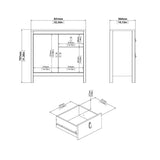Wooden Sideboard With 2 Doors And 1 Drawer - Barcelona