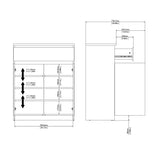Wooden Sideboard With 2 Doors And 1 Drawer - Naia