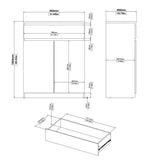 Wooden Sideboard With 2 Doors And 1 Drawer - Naia