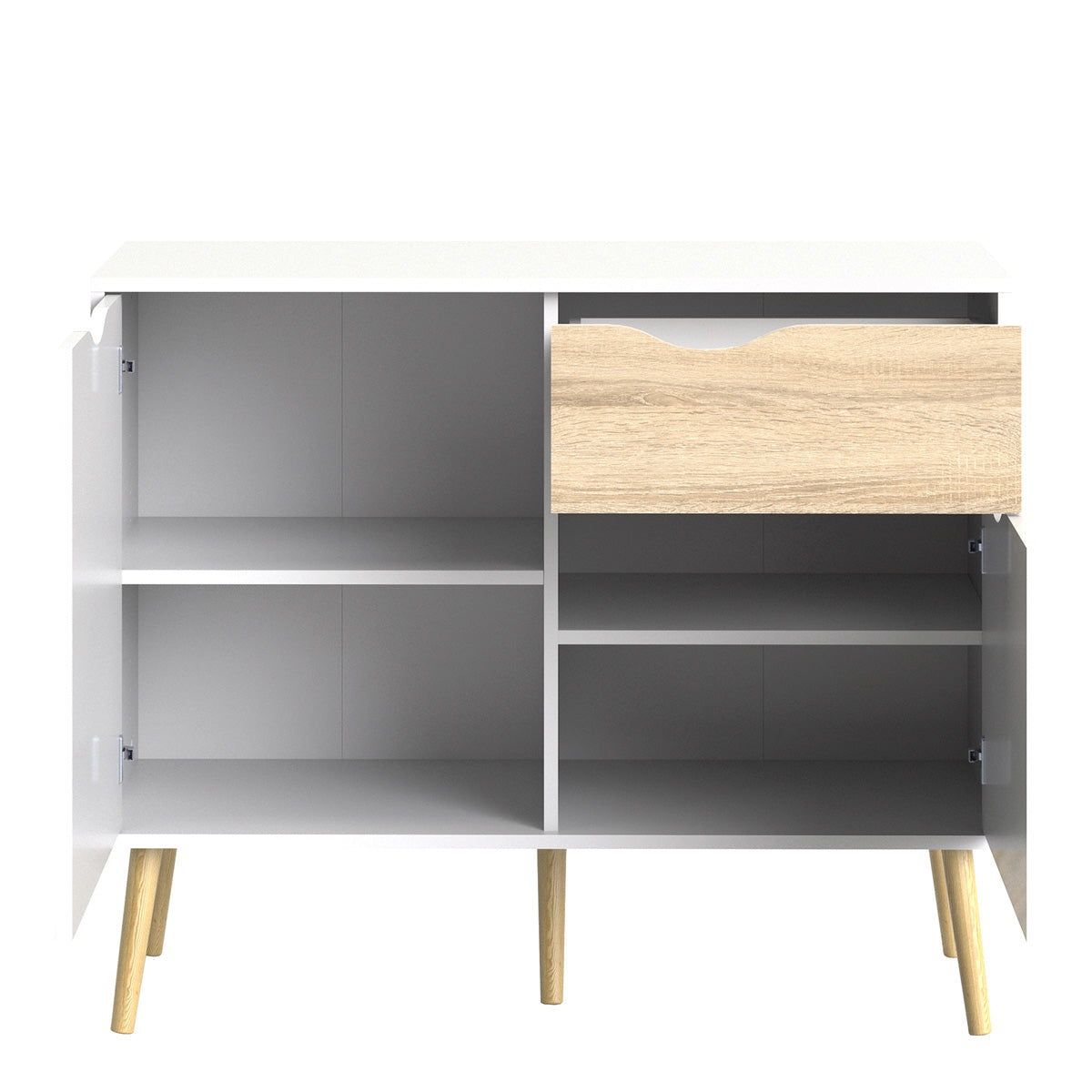 Wooden Sideboard With 2 Doors And 1 Drawer - Oslo