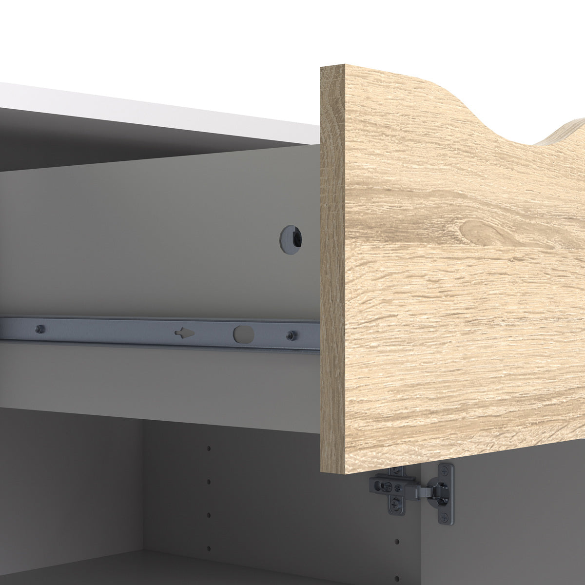 Wooden Sideboard With 2 Doors And 1 Drawer - Oslo