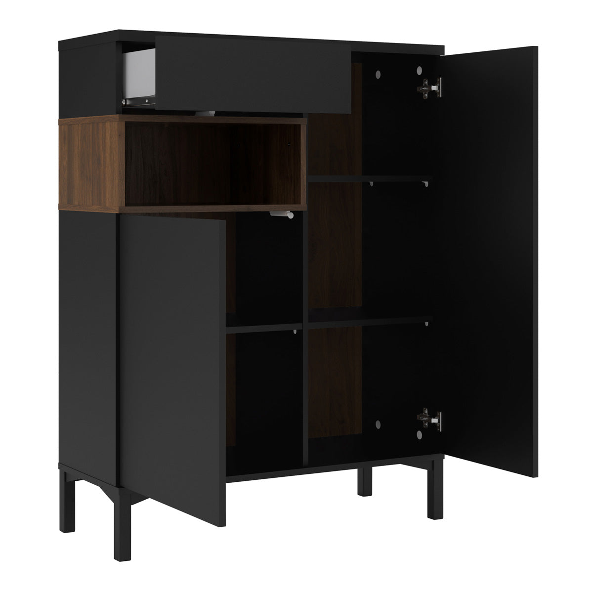 Wooden Sideboard With 2 Doors And 1 Drawer - Roomers
