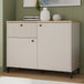 Wooden Sideboard With 2 Doors And 1 Fluted Detailed Drawer - Bixbite