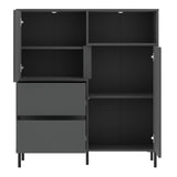 Wooden Sideboard With 2 Doors And 2 Drawers - Avenale