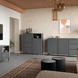 Wooden Sideboard With 2 Doors And 2 Drawers - Avenale