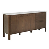 Wooden Sideboard With 2 Doors 2 Drawers And Ceramic Top - Southampton