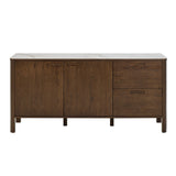 Wooden Sideboard With 2 Doors 2 Drawers And Ceramic Top - Southampton