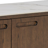 Wooden Sideboard With 2 Doors 2 Drawers And Ceramic Top - Southampton